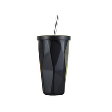 Load image into Gallery viewer, Metallic Cup with a Straw