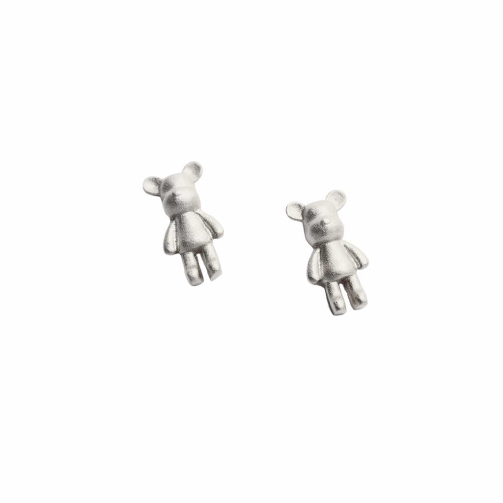The Bear Earrings (Silver)