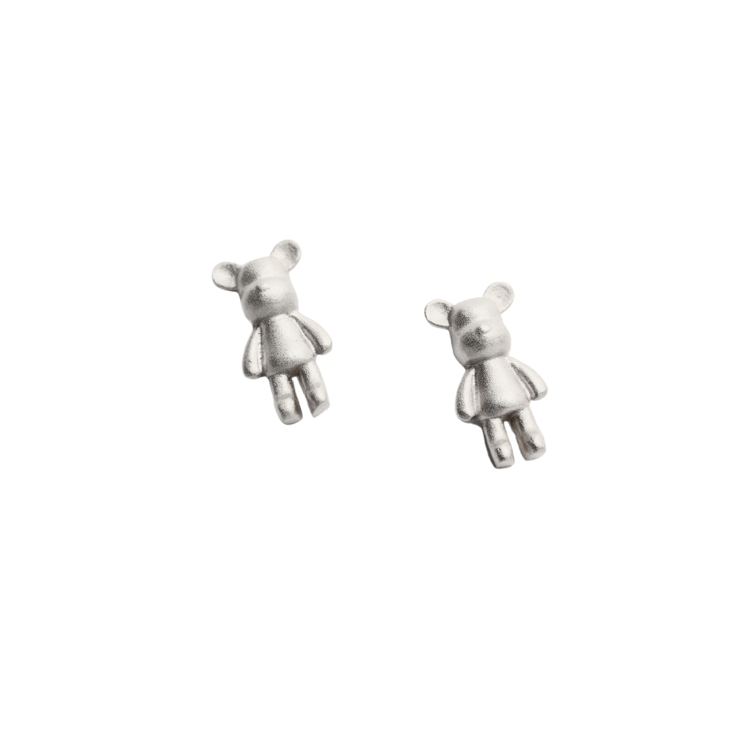 The Bear Earrings (Silver)