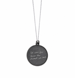 Black engraved necklace